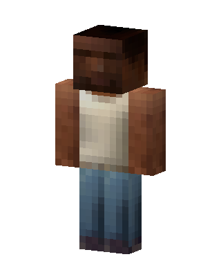 Brown Player Boy skin, 3D preview