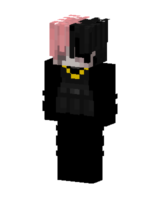 Pink Emo Goth skin, 3D preview