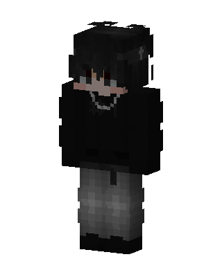 Black Emo Girl Minecraft goth skin