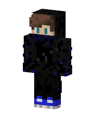 Obsidian Hoodie Boy skin, 3D preview