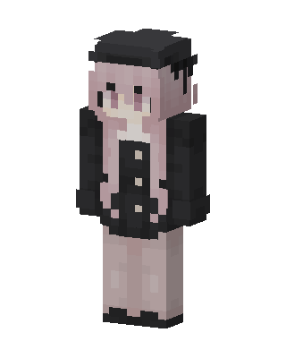 Pink Goth Girl skin, 3D preview