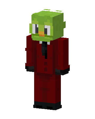 Duolingo Owl Suit skin, 3D preview