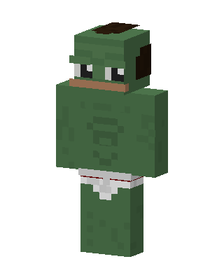 Green Mob Boy skin, 3D preview