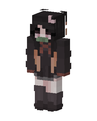 Dark Nezuko skin, 3D preview