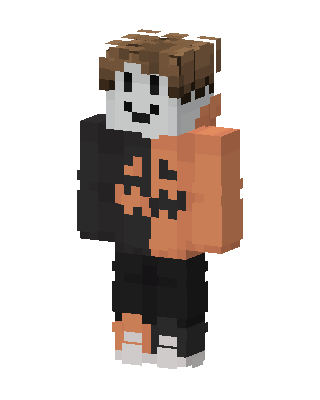 Pumpkin Hoodie Boy skin, 3D preview