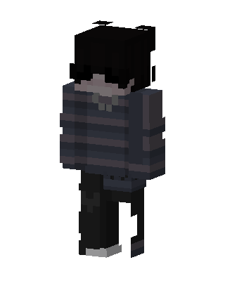 Emo Striped Sweater skin, 3D preview
