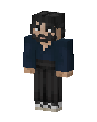 Black Player Boy skin, 3D preview