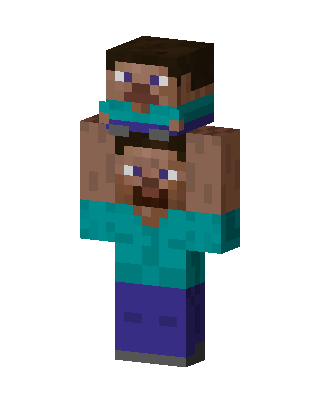 Steve Piggyback skin, 3D preview
