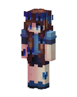 Blue Butterfly Girl Minecraft skin