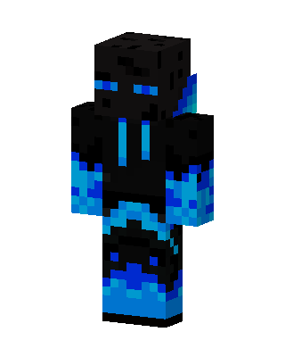 Blue Flame Hoodie skin, 3D preview