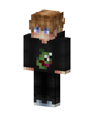 Black Hoodie Boy skin, 3D preview