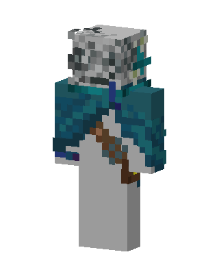 Teal Cloaked Knight skin, 3D preview