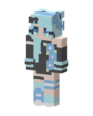 Blue Cutie Girl skin, 3D preview