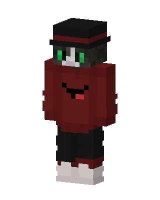 Smiley Hoodie Cat skin, 3D preview