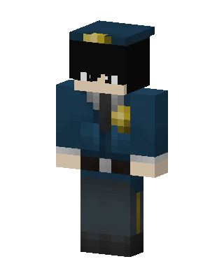 Blue Cop Boy Minecraft skin
