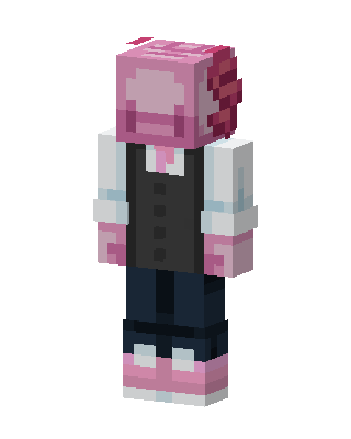 Axolotl Waiter skin, 3D preview