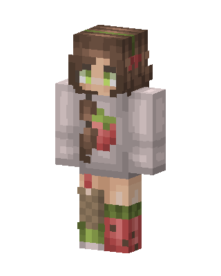 Strawberry Girl skin, 3D preview