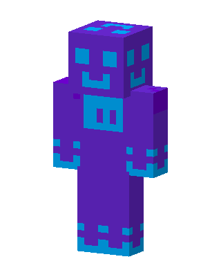 Purple Smiley Bot skin, 3D preview