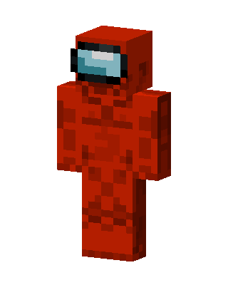 Red Crewmate skin, 3D preview