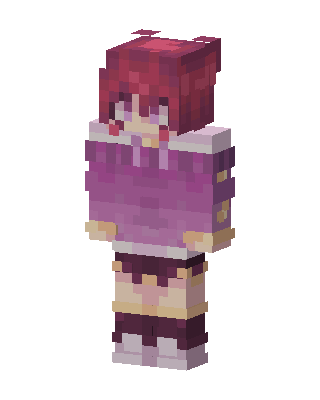 Pink Anime Girl skin, 3D preview