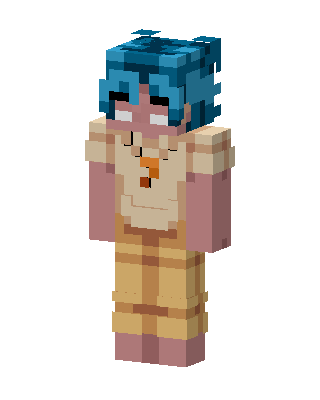 Blue Haired Overalls Minecraft skin
