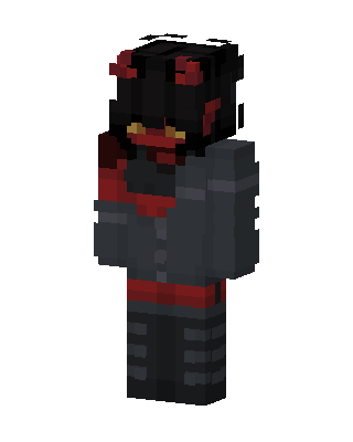 Gray Horned Villain Boy skin, 3D preview
