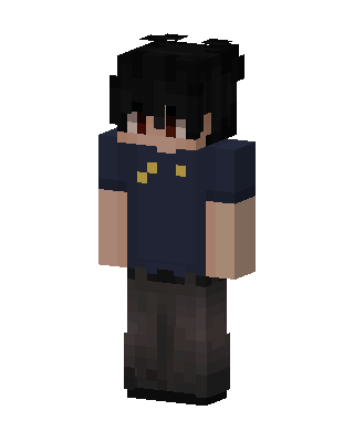 Casual Dark Hair skin, 3D preview