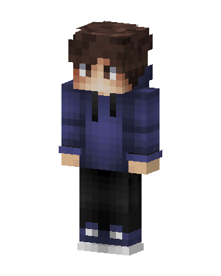 Navy Hoodie Boy skin, 3D preview