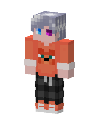 Orange E-Girl Minecraft skin