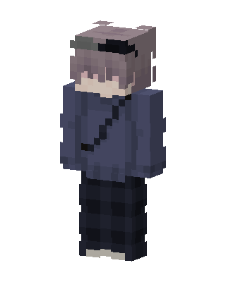 Gray Student Minecraft skin