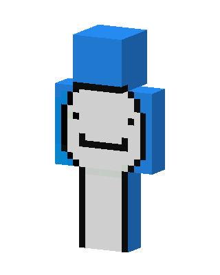 Blue Smiley Mask skin, 3D preview