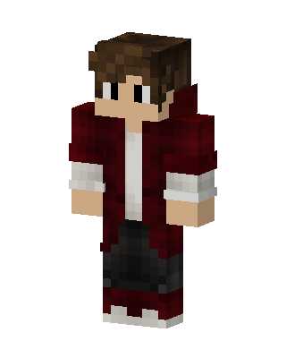 Crimson Hoodie Boy skin, 3D preview