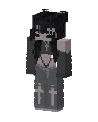 Gray Hero Girl skin, 3D preview
