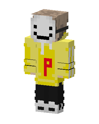 Yellow P Hoodie skin, 3D preview