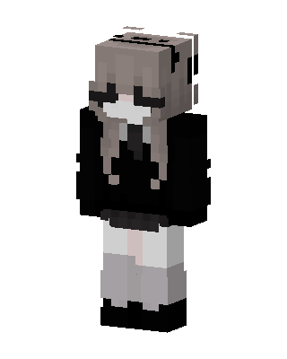 Shadow Hoodie Girl skin, 3D preview