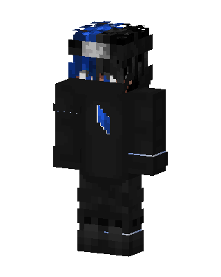 Shadow Blue Hoodie skin, 3D preview