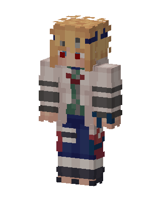 White Student Girl skin, 3D preview