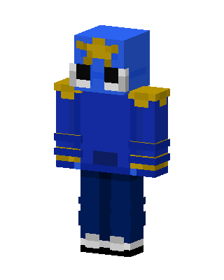 Blue Rainbow Friends skin, 3D preview