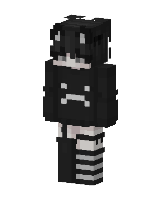 Gloomy Goth skin, 3D preview