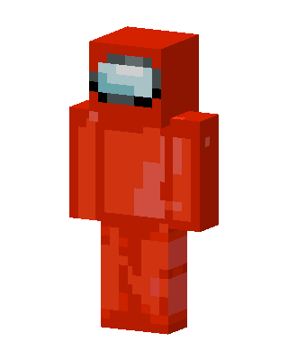 Red Crewmate skin, 3D preview