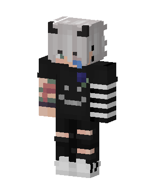 Black E-Girl skin, 3D preview