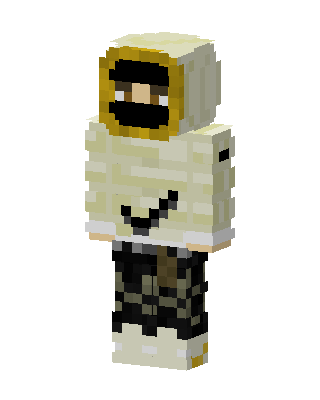 White Masked Astronaut Boy skin, 3D preview