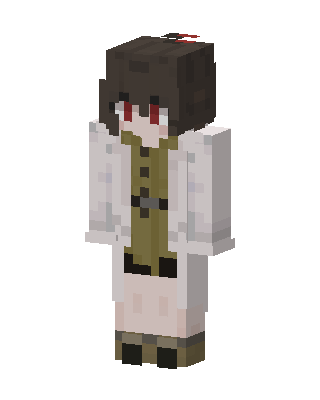 Lab Coat Girl skin, 3D preview