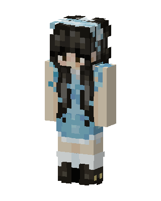 Blue Anime Girl Minecraft skin