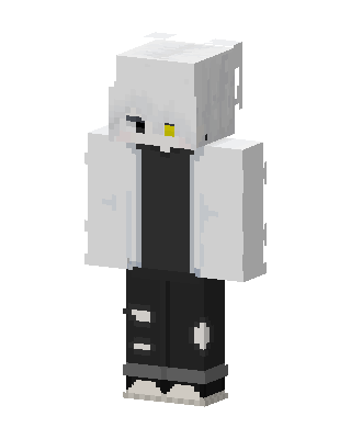 White Player Boy skin, 3D preview