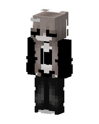 Gray Emo Boy Minecraft goth skin