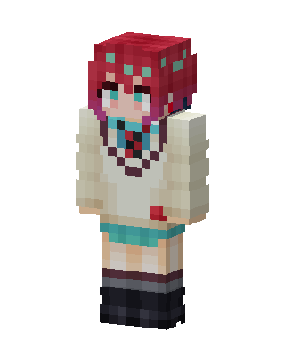 Crimson Cozy Girl Minecraft skin