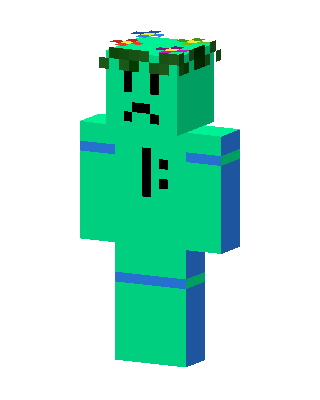 Teal Mob Boy skin, 3D preview