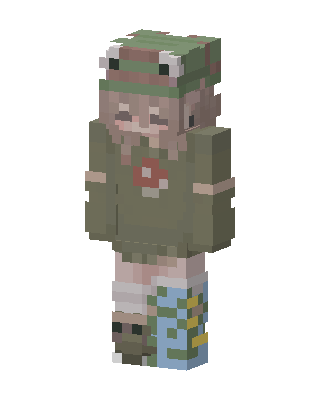 Frog Hat Girl skin, 3D preview