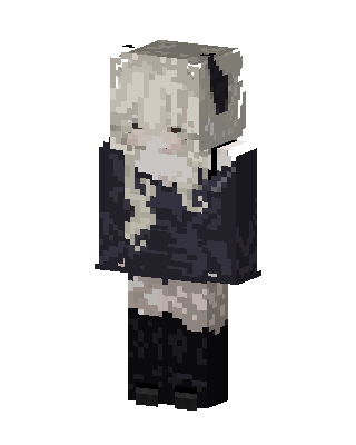 Gray Anime Girl Minecraft skin
